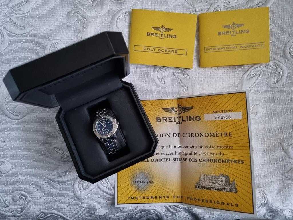 Breitling Colt Oceane 34 mm fullset, Sieraden, Tassen en Uiterlijk, Horloges | Dames, Ophalen of Verzenden, Zo goed als nieuw