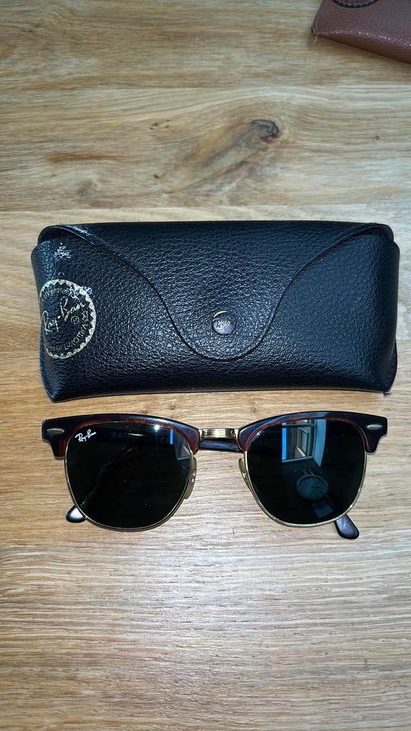 Ray Ban Clubmaster, Sieraden, Tassen en Uiterlijk, Zonnebrillen en Brillen | Heren, Zonnebril, Ophalen of Verzenden, Zo goed als nieuw