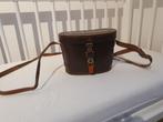 Vintage bruin leren verrekijkertas met draagriem, Ophalen of Verzenden, Nederland
