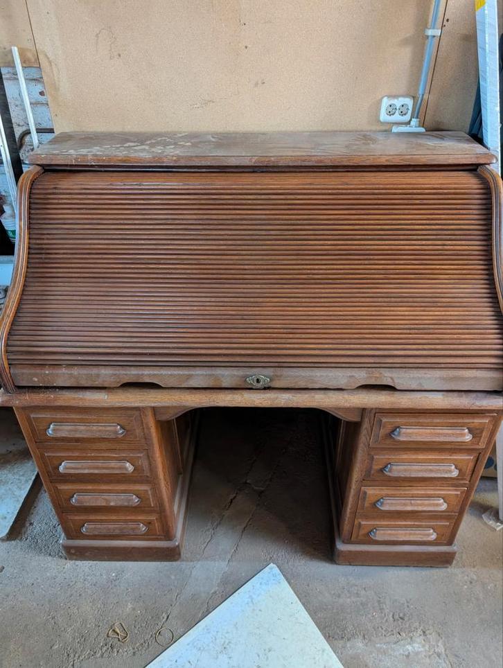 Antieke rolluik lessenaar bureau, Antiek en Kunst, Antiek | Kantoor en Zakelijk, Ophalen of Verzenden