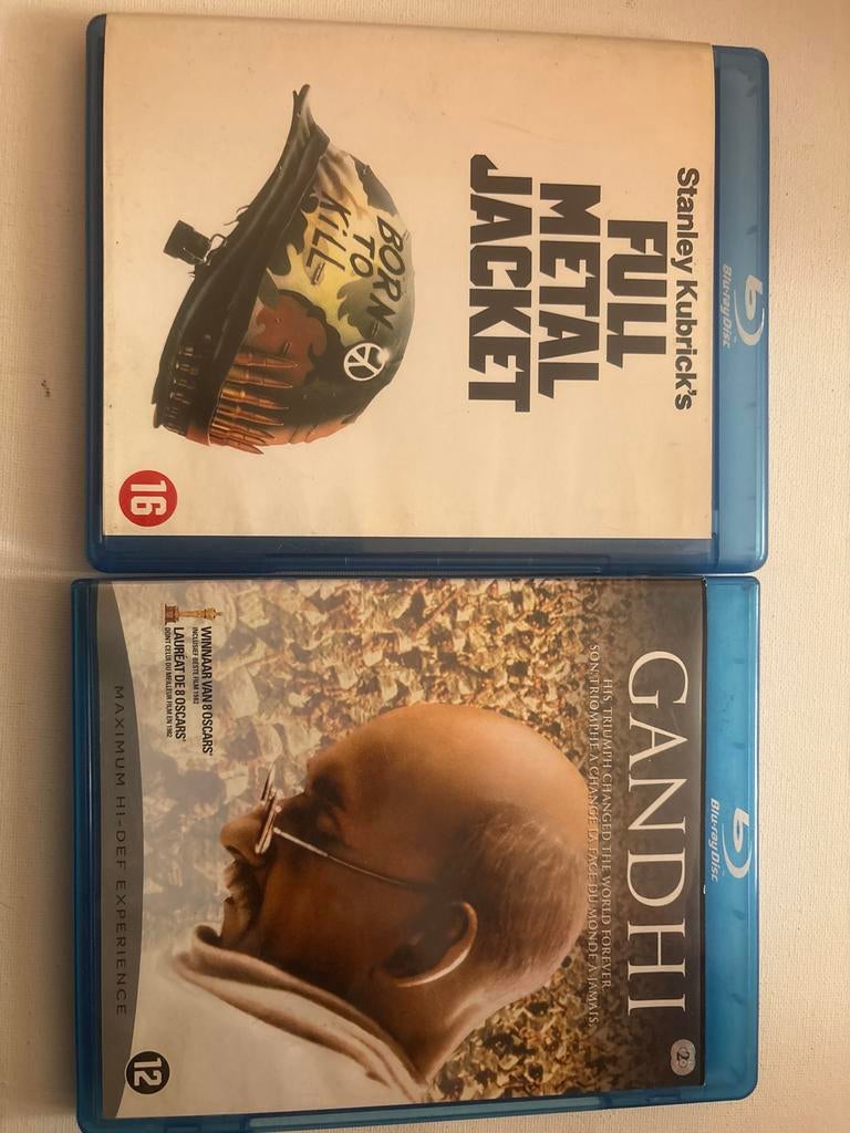 Full Metal Jacket & Gandhi Blu-ray films, Vanaf 16 jaar, Ophalen of Verzenden, Gebruikt
