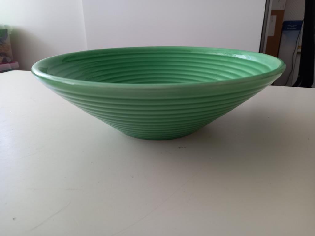 Vintage schaal zeegroen - Made in France, Ophalen of Verzenden