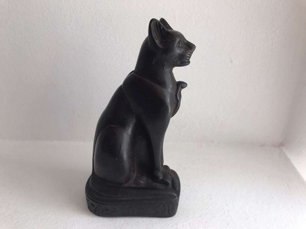 Egyptische godin / kat Bastet beeldje, Ophalen of Verzenden, Gebruikt, Dier