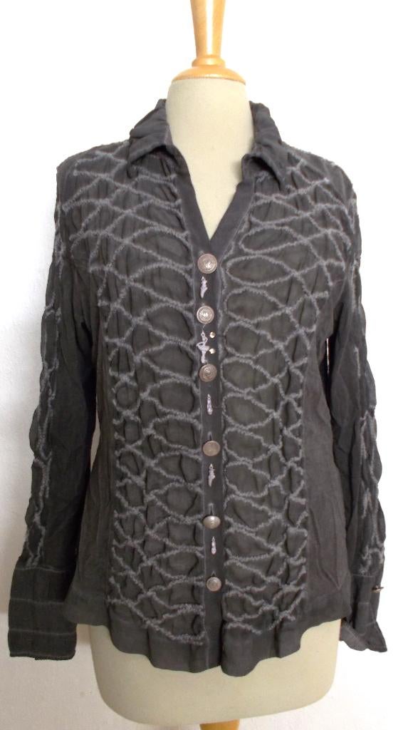 Mooie bruine blouse met details van Elisa Cavaletti! XL, Ophalen of Verzenden, Zo goed als nieuw, Maat 46/48 (XL) of groter, Bruin