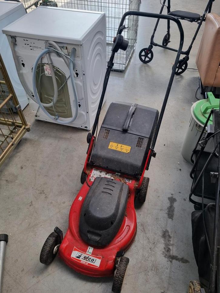 Elektrische grasmaaier - Elco, Tuin en Terras, Grasmaaiers, Gebruikt, Elektrische grasmaaier, 30 t/m 39 cm, Cirkelmaaier, Opvangzak