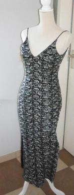 prachtige nieuwe lange zwart/zilver gala jurk, Hunza, mt M, Kleding | Dames, Maat 38/40 (M), Galajurk, Verzenden, Zwart