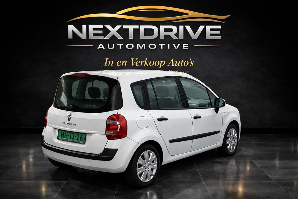 Renault Grand Modus 1.2 TCE 2008 Wit, Voorwielaandrijving, Start-stop-systeem, Stof, 4 cilinders