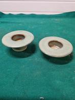 waxinelichten groen aardewerk, Ophalen of Verzenden, 'T Olde Gre-j, Info@toldegrej.nl, Endepoelstraat 20f Didam