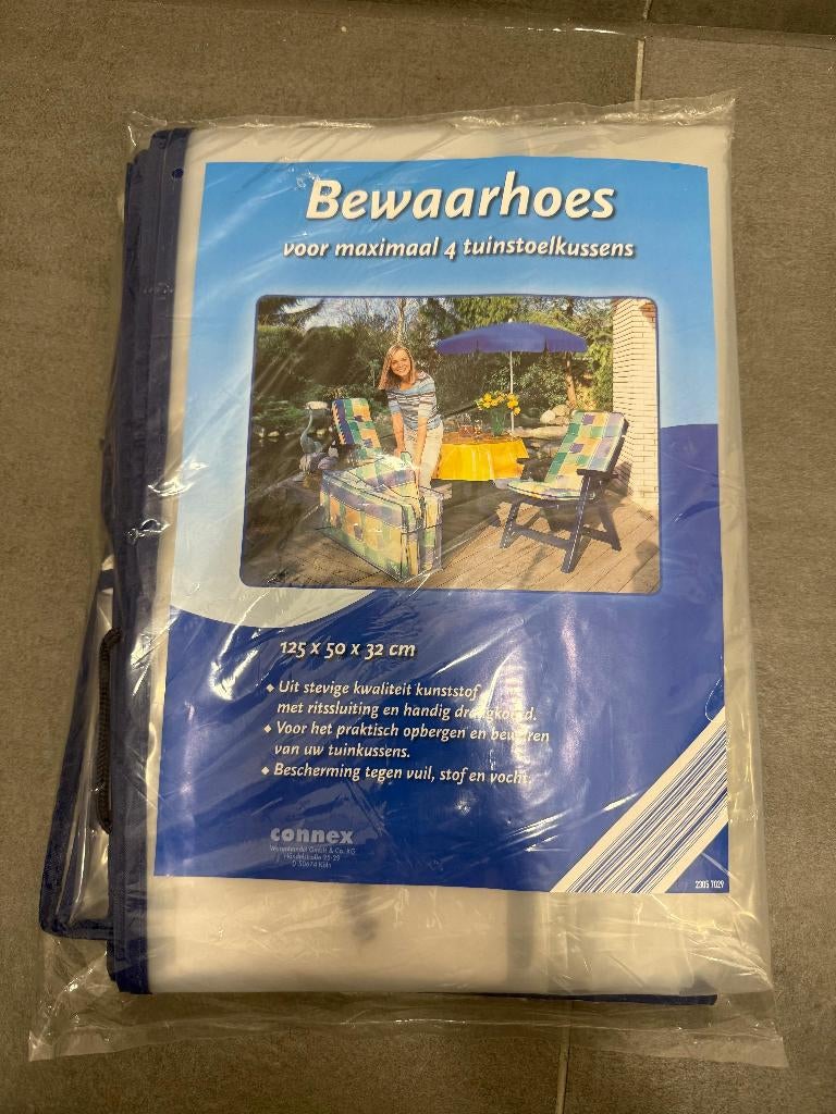 Connex bewaarhoes tuinkussens tuinstoelen met rits 125x50x32, Ophalen of Verzenden, Nieuw