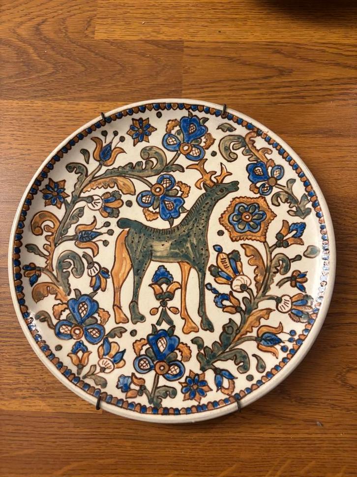 Decoratieve wandborden met dier en bloemen, Antiek en Kunst, Antiek | Wandborden en Tegels, Ophalen