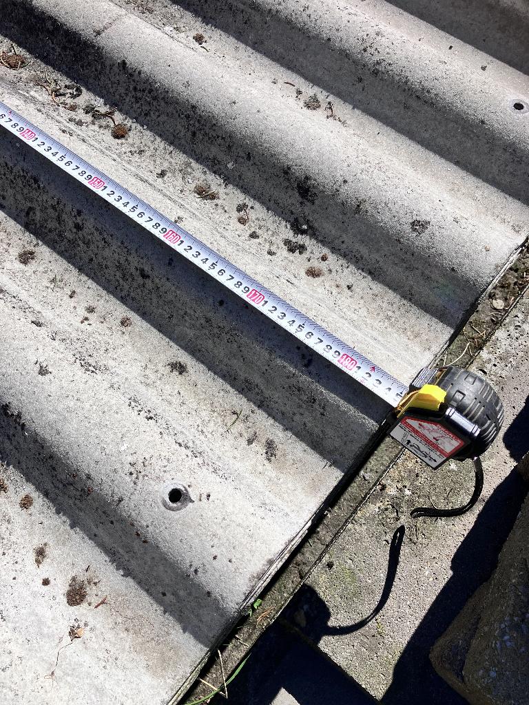 betonvezel golfplaten, Ophalen, Steen of Klei, Zo goed als nieuw, 15 m² of meer