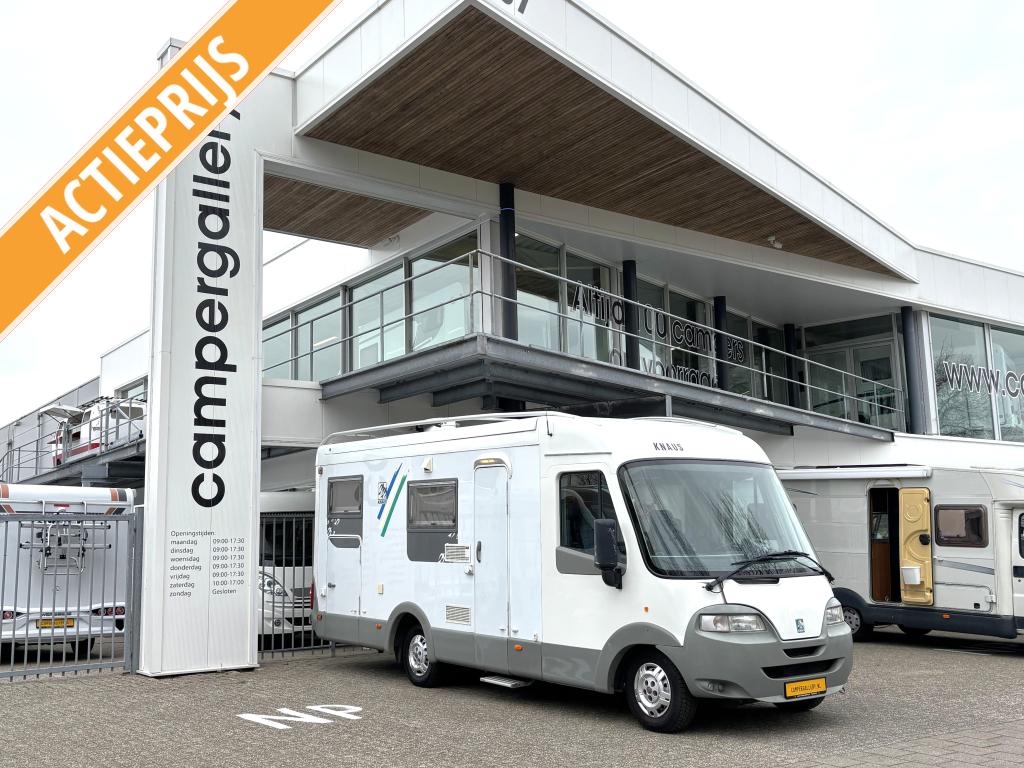 Knaus Travel-Liner 708 DWARSBED + HEFBED ALDE VERW + AIRCO, Caravans en Kamperen, Integraal, Fiat, Luifel, Bedrijf