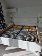 Tweepersoonsbed 180x200 cm met lattenbodem, Huis en Inrichting, Slaapkamer | Bedden, Ophalen, Gebruikt, Wit, Tweepersoons