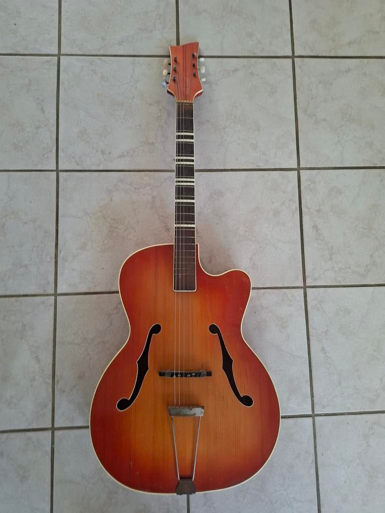 Oude Archtop Gitaar - Opknapper, Muziek en Instrumenten, Ophalen, Gebruikt, Western- of Steelstringgitaar