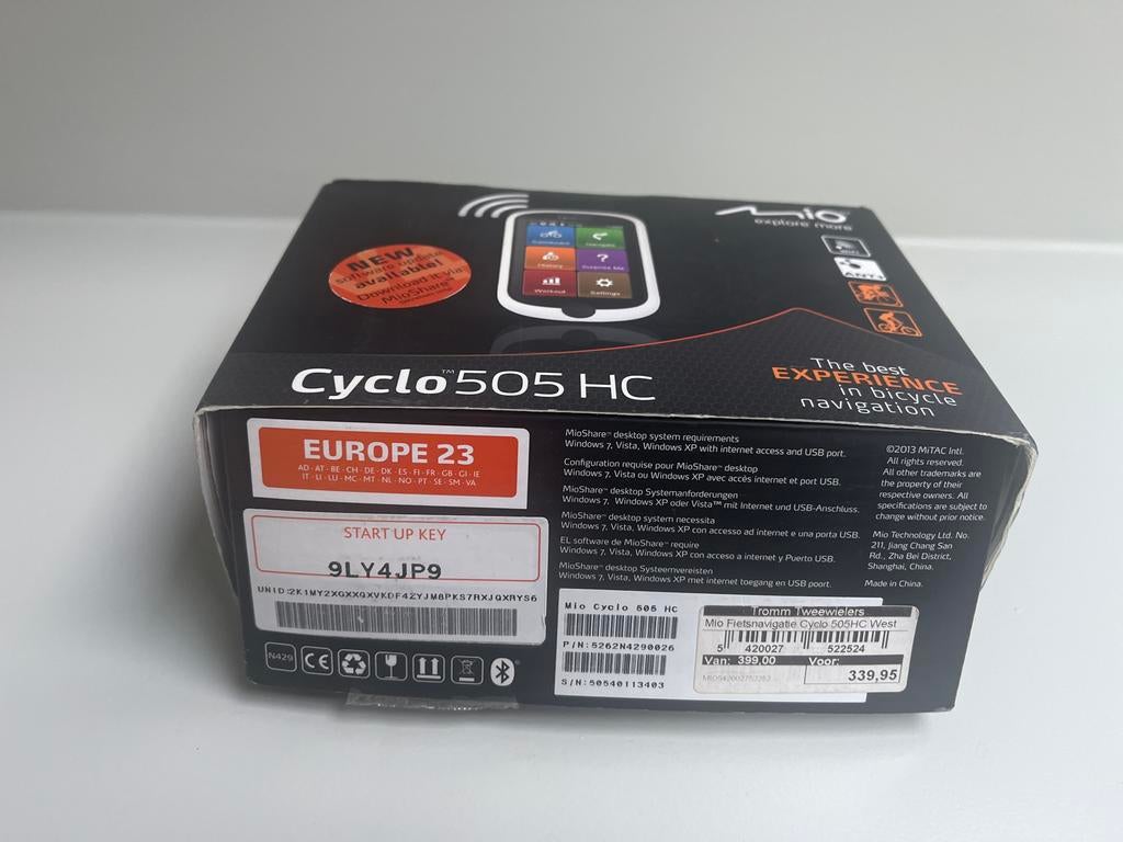 Mio Cyclo 505 HC Fietsnavigatie met GPS en sensoren, Fietsen en Brommers, Fietsaccessoires | Fietscomputers, Ophalen of Verzenden