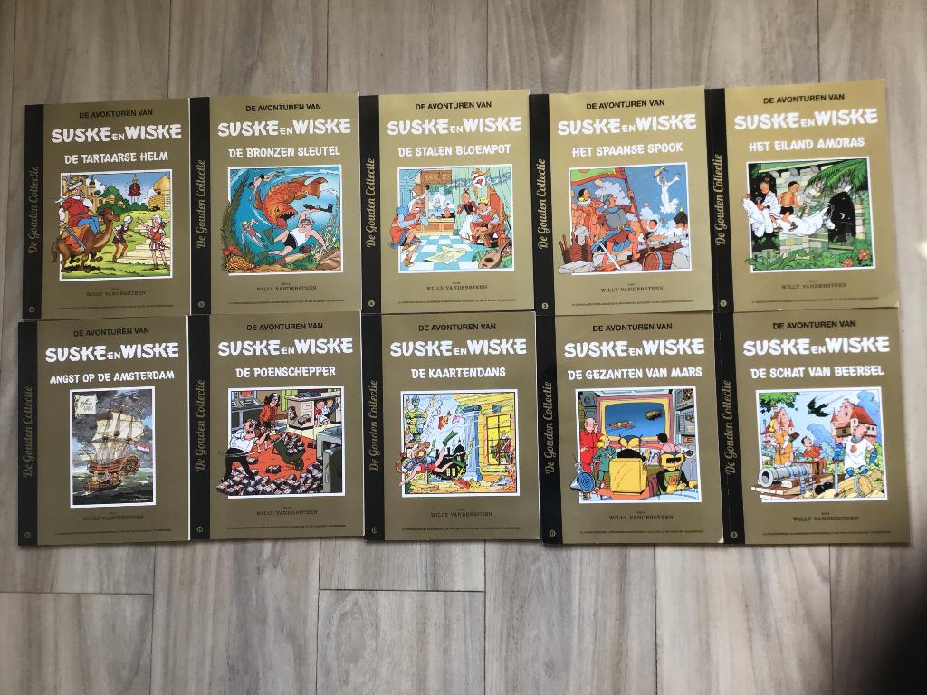 10 delen de gouden collectie van Suske en Wiske, Meerdere stripboeken, Ophalen of Verzenden, Gelezen