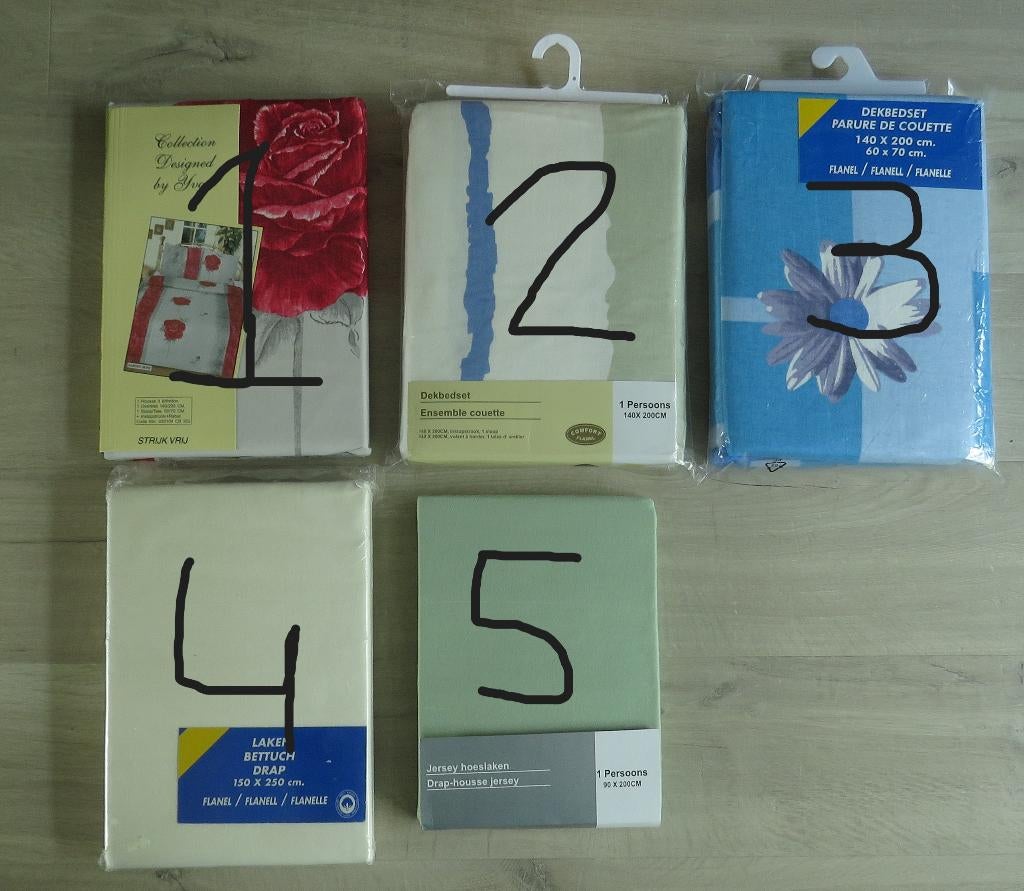 Dekbedovertrekken 1 persoons, Laken en Hoeslaken, Ophalen, Nieuw, Eenpersoons, Dekbedovertrek