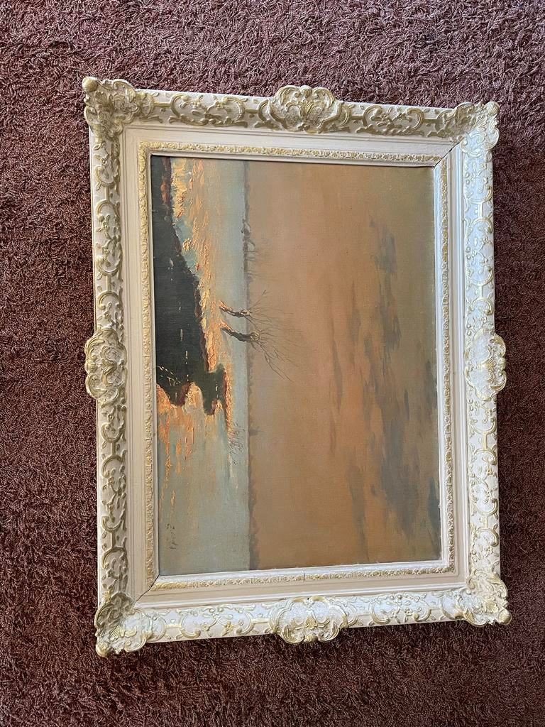 Winteraanzicht Onder Hoorn - Gesigneerd Schilderij, Ophalen