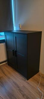 IKEA BRIMNES Kast met deuren, zwart, 78x95 cm, Ophalen, Gebruikt