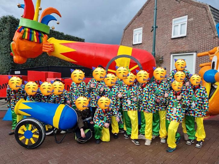 Clownspak groep kinderen / pakket, Kleding | Dames, Carnavalskleding en Feestkleding, Zo goed als nieuw, Kleding, Carnaval, Maat 34 (XS) of kleiner
