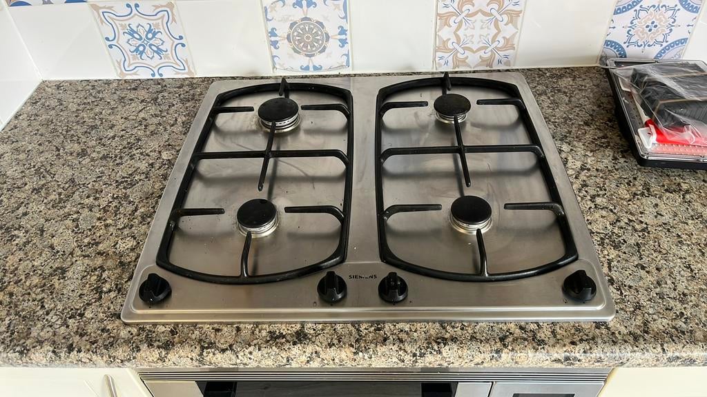 Siemens kookplaat gas, Witgoed en Apparatuur, Kookplaten, Ophalen, Gebruikt, 4 kookzones, Inbouw
