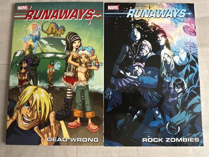 Marvel Runaways: Dead Wrong & Rock Zombies . Vol 9,10, Boeken, Strips | Comics, Zo goed als nieuw, Meerdere comics, Amerika, Ophalen of Verzenden