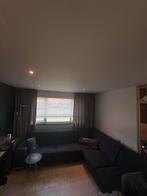 Grijze hoekbank - 270x250 cm - Zo goed als nieuw, Ophalen, 250 tot 300 cm, 100 tot 125 cm, Hoekbank