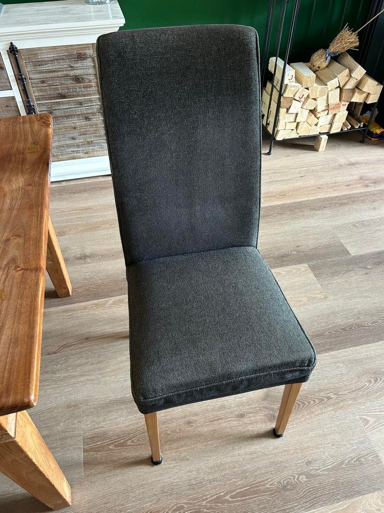 Eetkamerstoelen 6 x bruin Mobitec, Ophalen, Zo goed als nieuw, Bruin, Vijf, Zes of meer stoelen