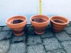 Terracotta bloempotten, 25 tot 40 cm, Gebruikt, Rond, Binnen