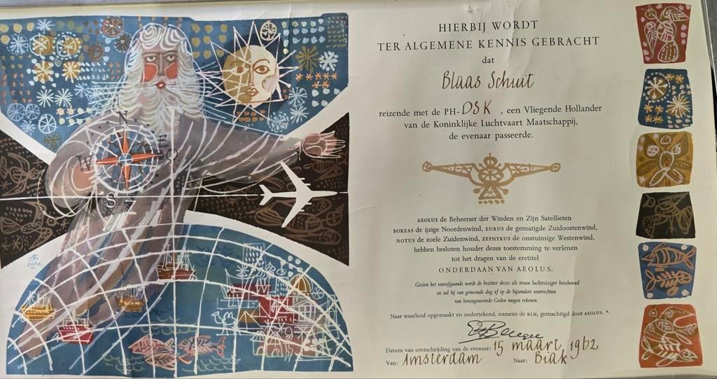 Certificaat van passeren van de evenaar., Ophalen of Verzenden, Overige typen