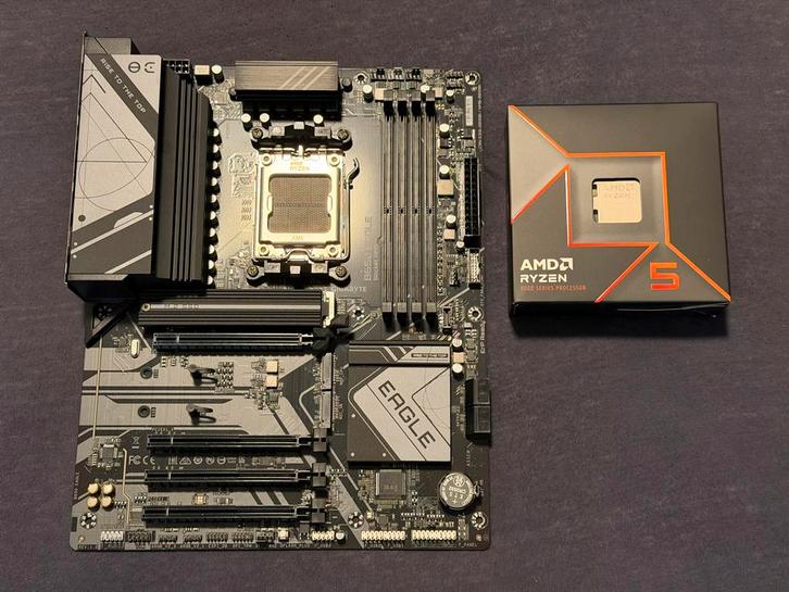 Upgrade Set: B650 Moederbord & Ryzen 5 9600X Processor, Computers en Software, Moederborden, Zo goed als nieuw, AMD, DDR5, Ophalen of Verzenden