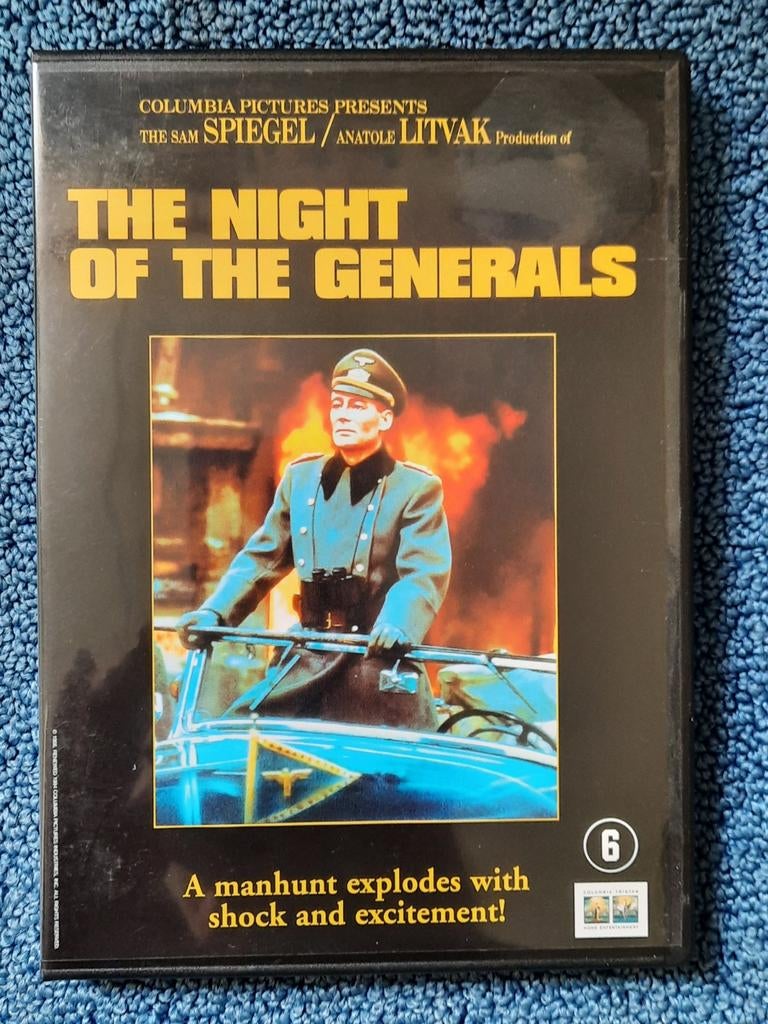 DVD The Night of the Generals, Cd's en Dvd's, Dvd's | Thrillers en Misdaad, Vanaf 9 jaar, Ophalen of Verzenden, Gebruikt, Maffia en Misdaad