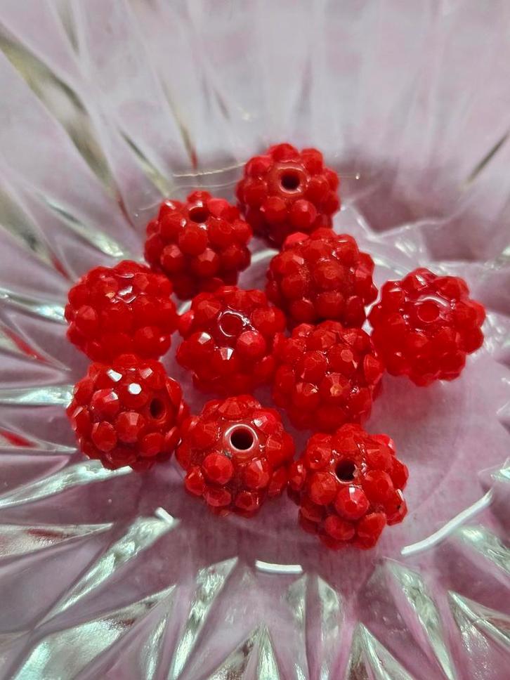 10x Rode kralen voor sieraden maken #194, Hobby en Vrije tijd, Kralen en Sieraden maken, Nieuw, Kraal, Ophalen