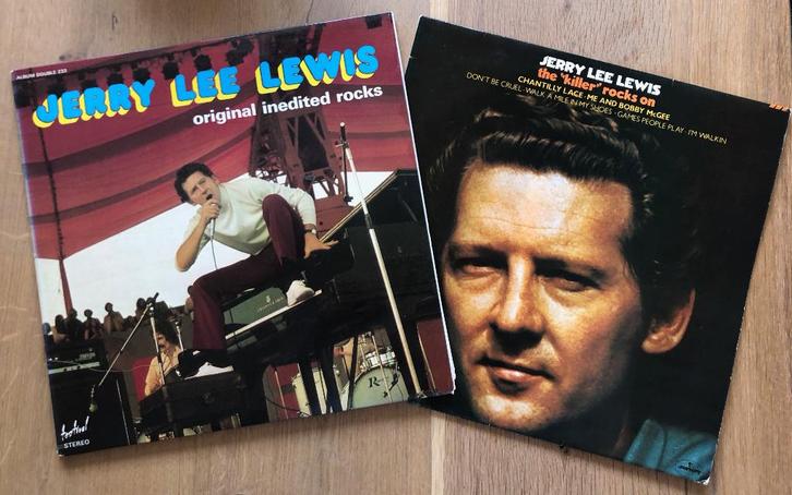 JERRY LEE LEWIS - Rocks & The killer rocks on ( 2LP & LP ), Cd's en Dvd's, Vinyl | Rock, Zo goed als nieuw, Rock-'n-Roll, 12 inch