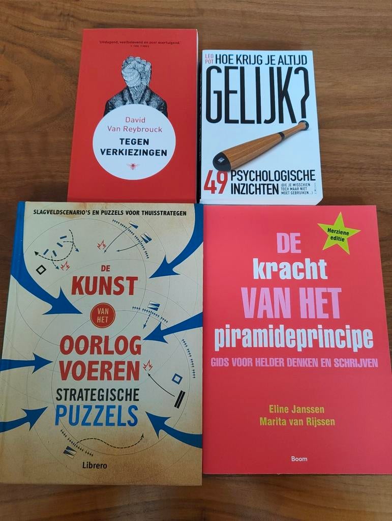 Vier boeken: psychologie, strategie en piramideprincipe, Ophalen of Verzenden