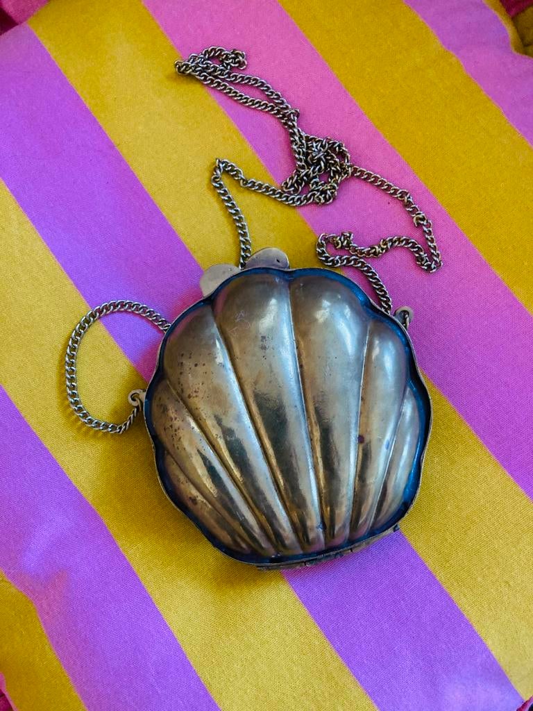 ✨🐚🐚Anna nina schelp tas messing, Ophalen of Verzenden, Handtas