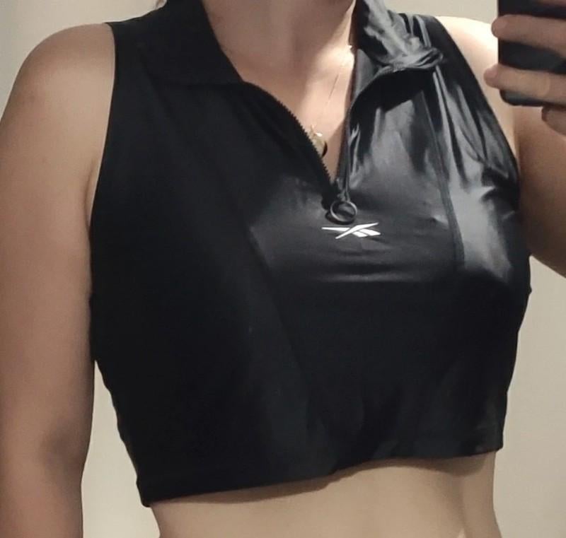 Reebok High Intensity Crop Top, maat XL, Zwart, Verzenden, Zwart, Maat 46/48 (XL) of groter, Fitness of Aerobics