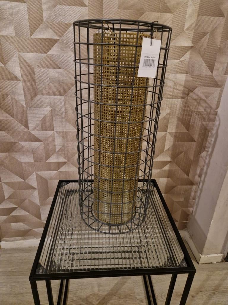 Zwart met goud lampenkap - Nieuw in doos, Minder dan 50 cm, Modern, Industrieel, Overige materialen, Rond