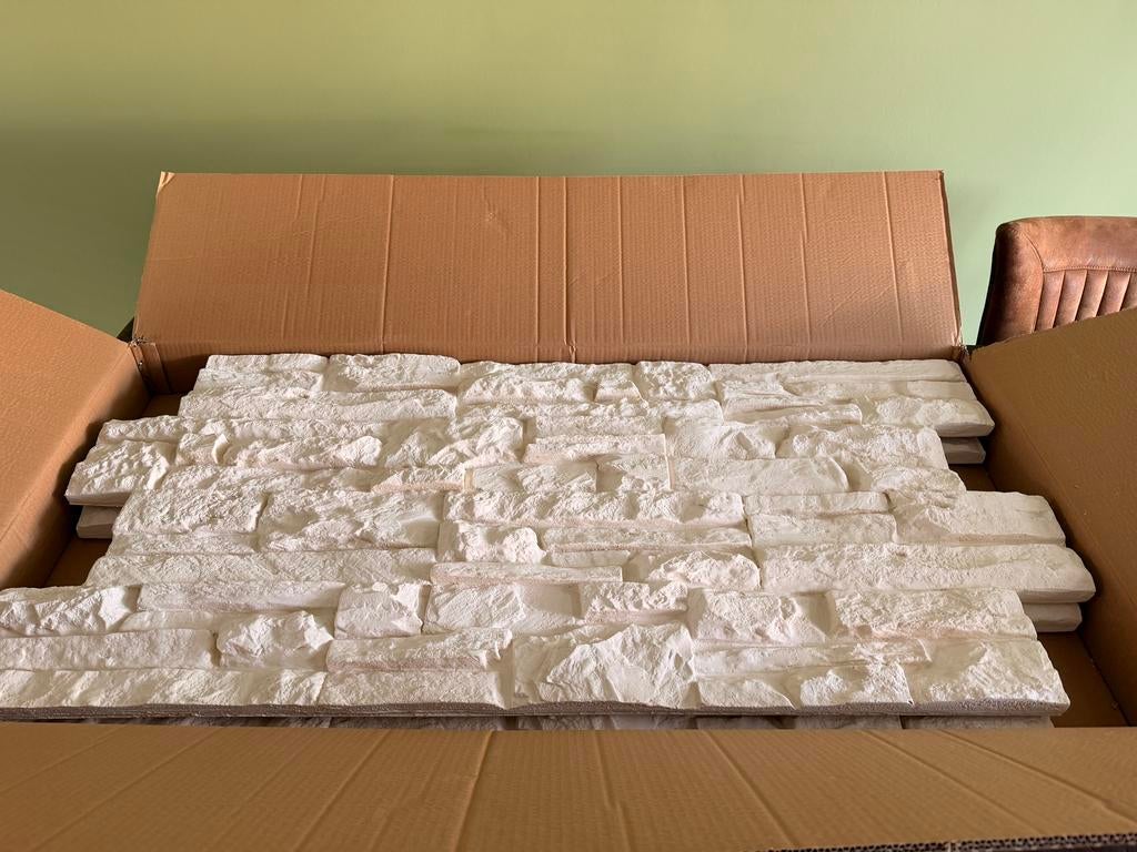 2x Isodeco 3D Wandpanelen XL - Ardesia Blancura Wit, Ophalen of Verzenden, Nieuw