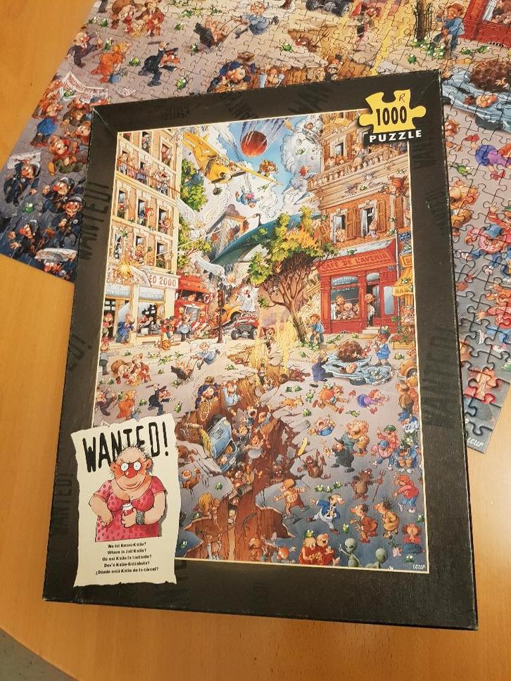 puzzel Heye Wanted Katie 1000 stukjes compleet, Hobby en Vrije tijd, Denksport en Puzzels, Gebruikt, Legpuzzel, 500 t/m 1500 stukjes