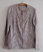 Nieuw: apart jasje colbert linnen kant zand-beige mt 46, Beige, Maat 46/48 (XL) of groter, Nieuw, Ophalen of Verzenden