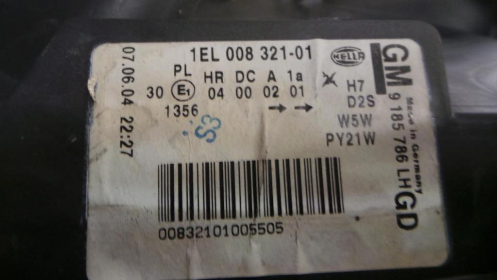 OPEL VECTRA KOPLAMP L 2003, Ophalen of Verzenden, Gebruikt, Stiba lid