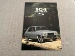 Folder Peugeot 104 S 1979, Ophalen of Verzenden, Gelezen, Peugeot