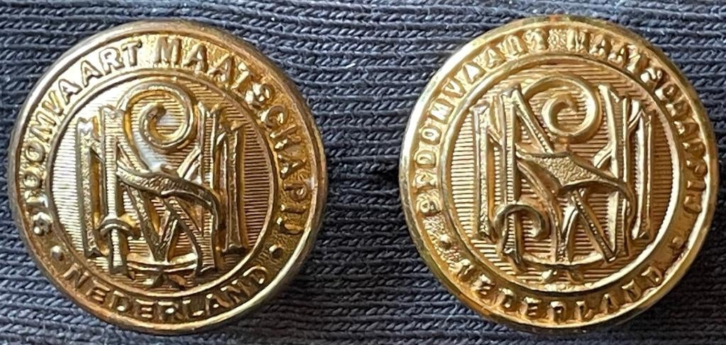 Knoop uniform SMN spelfout  taalfout Amsterdam koopvaardij, Verzamelen, Scheepvaart, Ophalen of Verzenden, Gebruikt, Motorboot