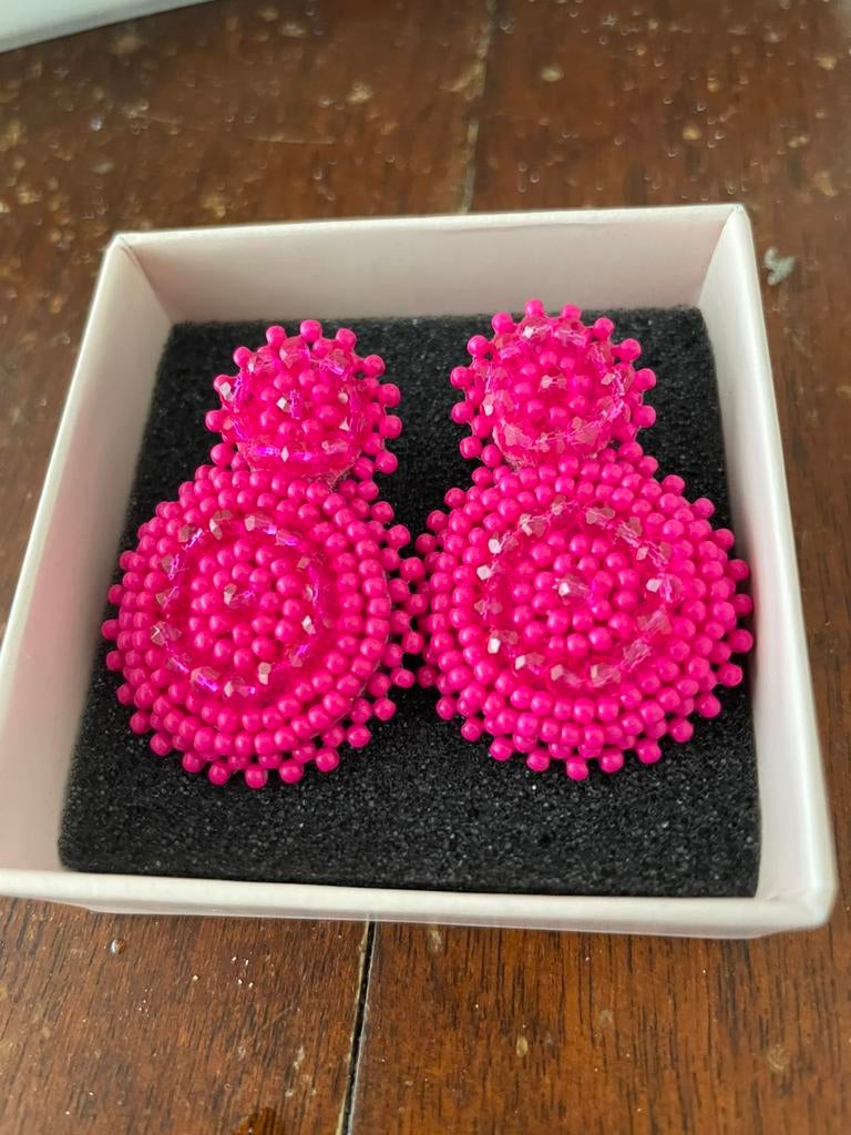 Paulie Pocket, Sieraden, Tassen en Uiterlijk, Oorbellen, Ophalen of Verzenden, Zo goed als nieuw, Roze, Overige materialen