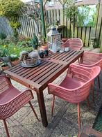 4 kunststof tuinfauteuils kuipmodel, Ophalen, Zo goed als nieuw, Kunststof