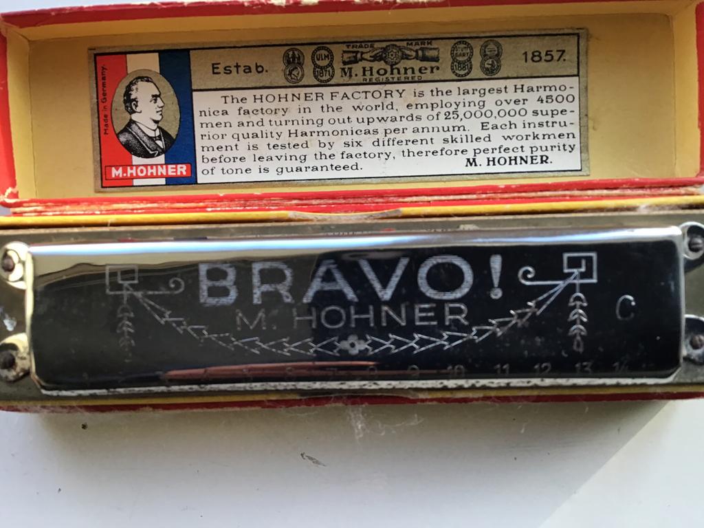 Mondharmonica Bravo M.Hohner, Ophalen of Verzenden, Gebruikt