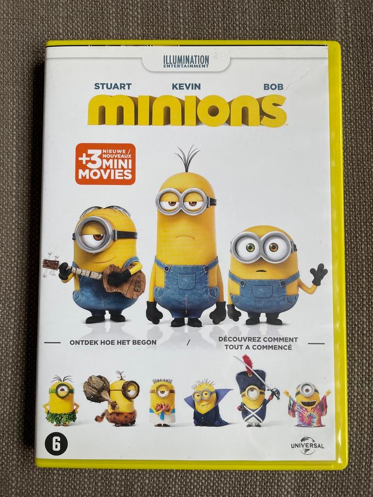 Minions dvd - (met 3 mini movies), Gebruikt, Ophalen of Verzenden, Komedie, Vanaf 6 jaar