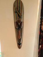 Houten masker met hagedis, Ophalen of Verzenden