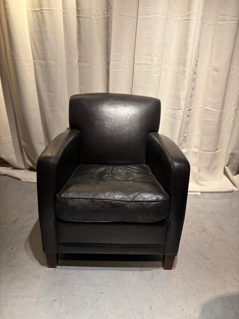 Schapenleren fauteuil, Huis en Inrichting, Fauteuils, Gebruikt, Leer, 50 tot 75 cm, 75 tot 100 cm, Ophalen of Verzenden